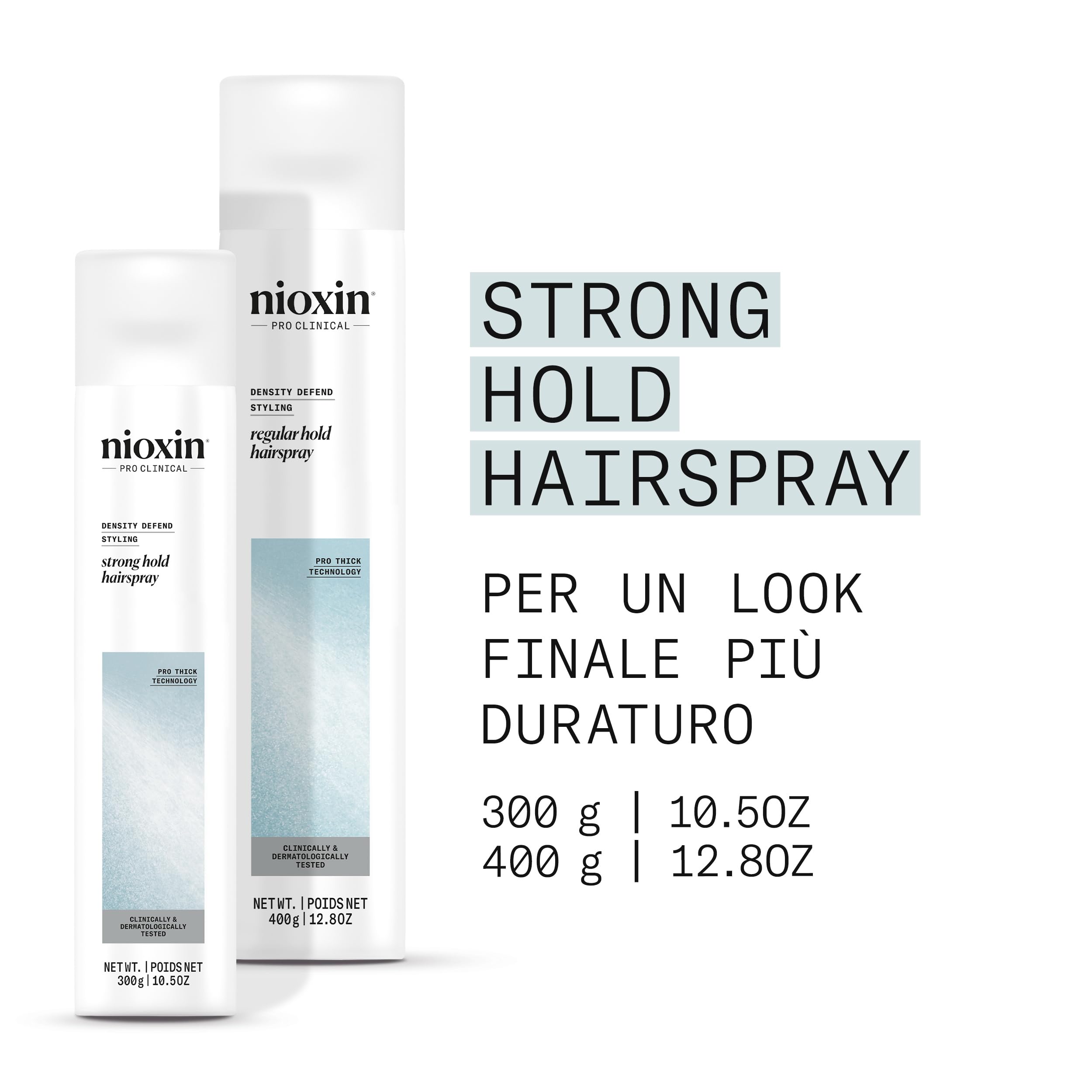 Nioxin Density Defend Styling Strong Hold Volume Hair Spray - Long-Lasting Hairstyles, for Medium to Coarse Hair (300ml) - Damaged Box