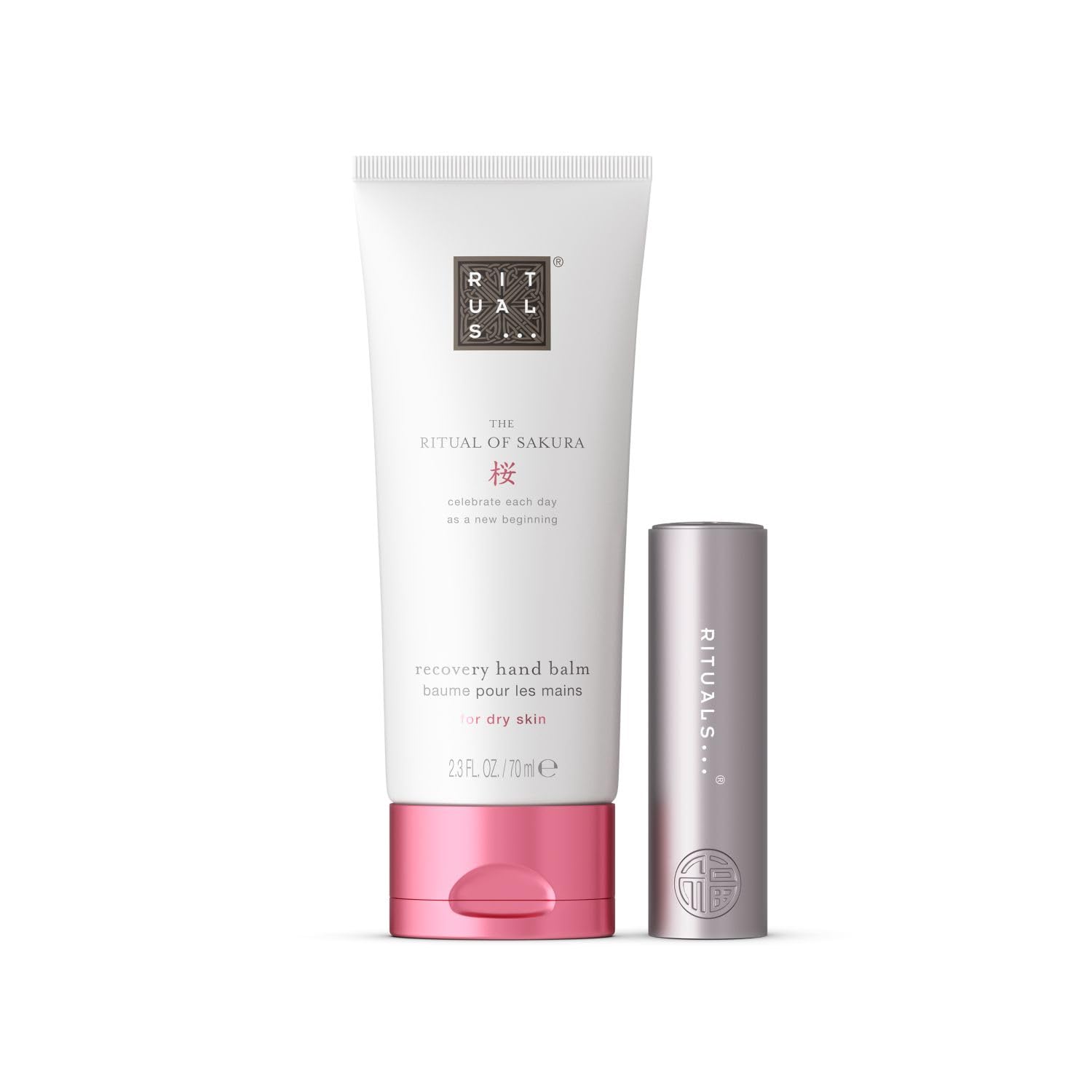 RITUALS The Ritual of Sakura Hand & Lip Gift Set - Hand Cream 70ml & Fortune Balms Repair Lip Balm 4.8g - Damaged Box