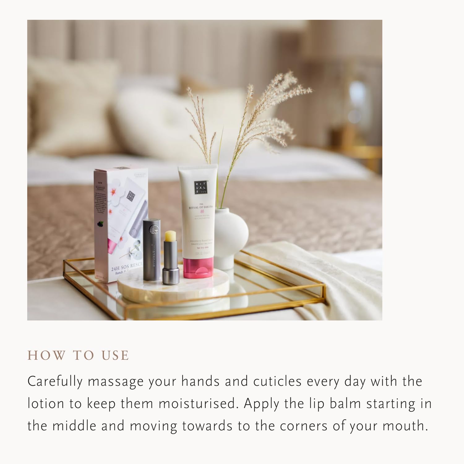 RITUALS The Ritual of Sakura Hand & Lip Gift Set - Hand Cream 70ml & Fortune Balms Repair Lip Balm 4.8g - Damaged Box