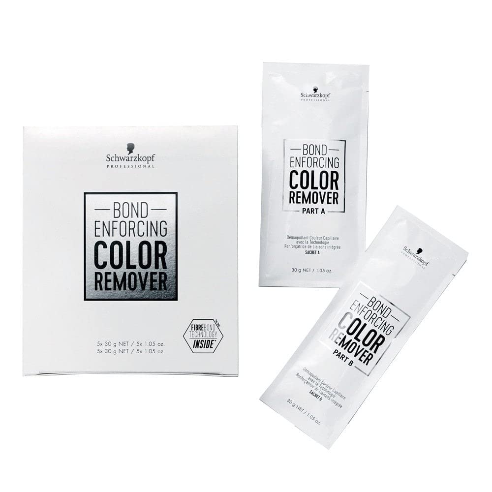 Schwarzkopf Bond Enforcing Color Remover - Hair Dye Corrector - 5 Sachets - Damaged Box