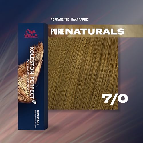WELLA Koleston Perfect Me+ Pure Naturals Permanent Hair Colour Cream, No. 7/0 Medium Blonde, 0.66 kg - Damaged Box