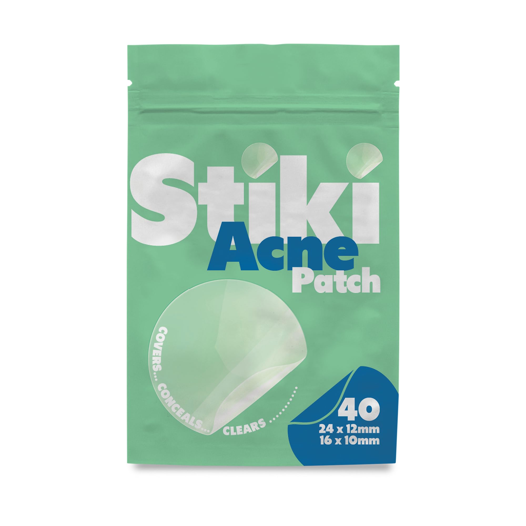 Stiki Acne Patches (36 Pack) - 12mm Hydrocolloid Pimple Patches for Spots & Blemishes, Invisible Acne Spot for Day & Night Use