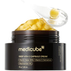 medicube Deep Vitamin C Golden Capsule Face Moisturiser - Liposome Capsules For Wrinkles, Skin Radiance - Transparent Gel for Glow Hydration - Korean Skin Care 1.94 oz