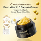 medicube Deep Vitamin C Golden Capsule Face Moisturiser - Liposome Capsules For Wrinkles, Skin Radiance - Transparent Gel for Glow Hydration - Korean Skin Care 1.94 oz