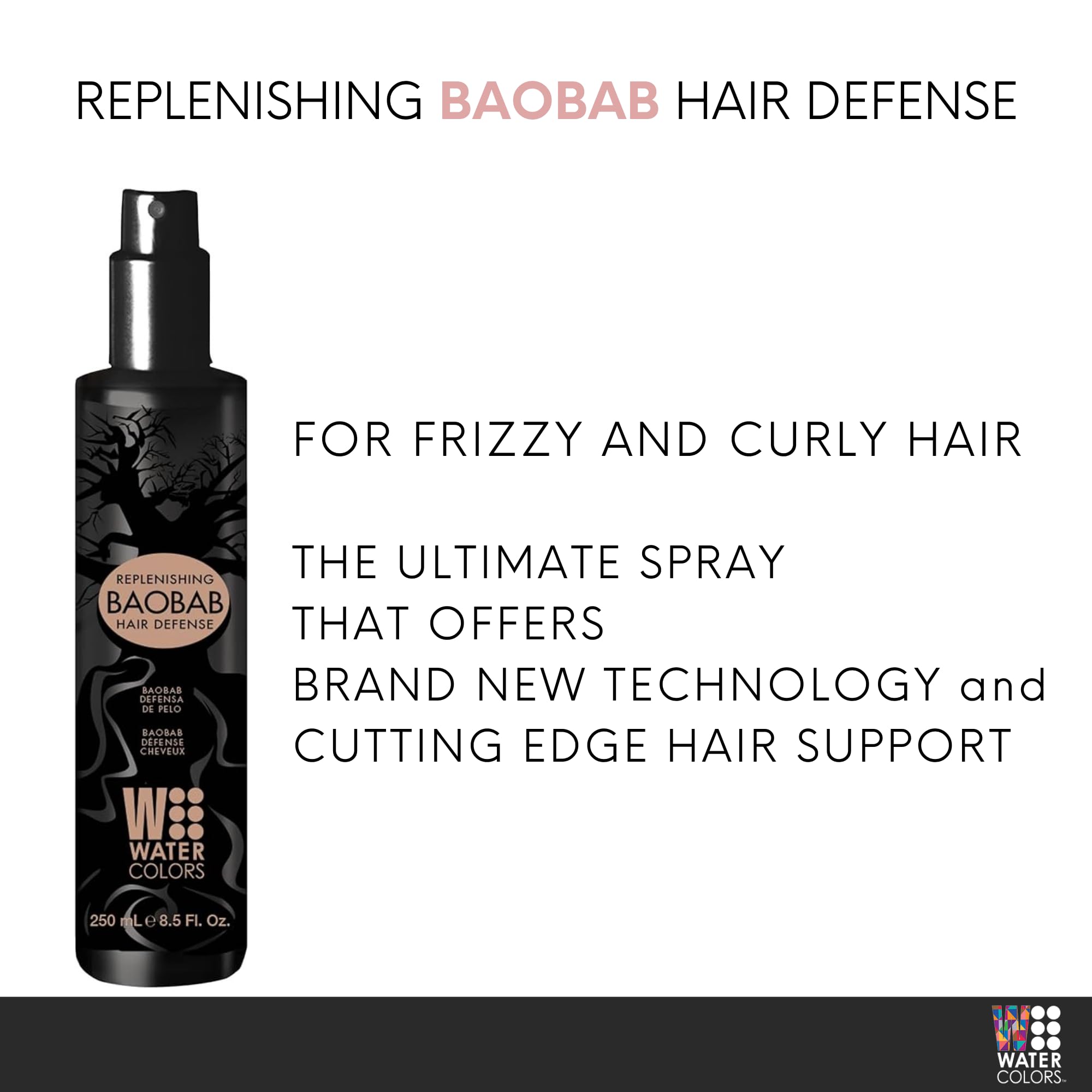 Tressa Watercolors Baobab Hair Defense Spray For Unisex 8.5 oz Hair Spray - Damaged Box
