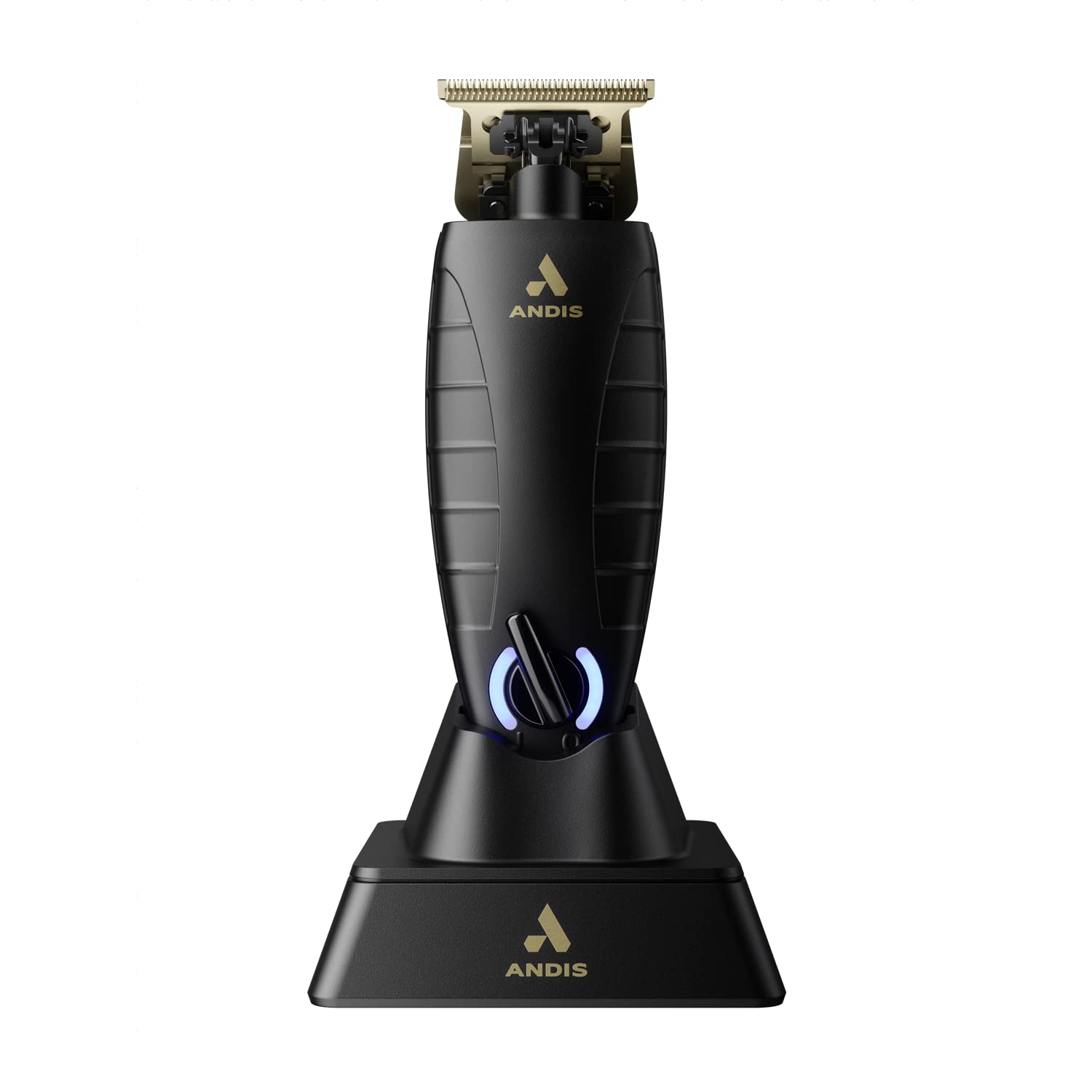 Andis ORL Professional Cord/Cordless Trimmer | Zero-Gap Carbon Steel T-Outliner Blade | 7,200 SPM | 100-Min Runtime | 4 Attachment Combs | Premium Charging Stand | Hair & Beard | Grey