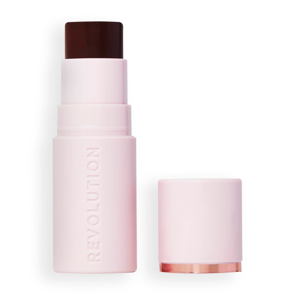 Revolution, Skin Silk Bronzer Stick, Buildable Sand Colour for Cheek, Eye, & Lip, Cream-to-Powder Formula, Vegan & Cruelty-Free, Fair Sand, 4.5g - Damaged Box