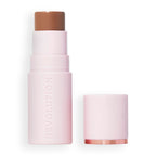 Revolution, Skin Silk Bronzer Stick, Buildable Sand Colour for Cheek, Eye, & Lip, Cream-to-Powder Formula, Vegan & Cruelty-Free, Fair Sand, 4.5g - Damaged Box