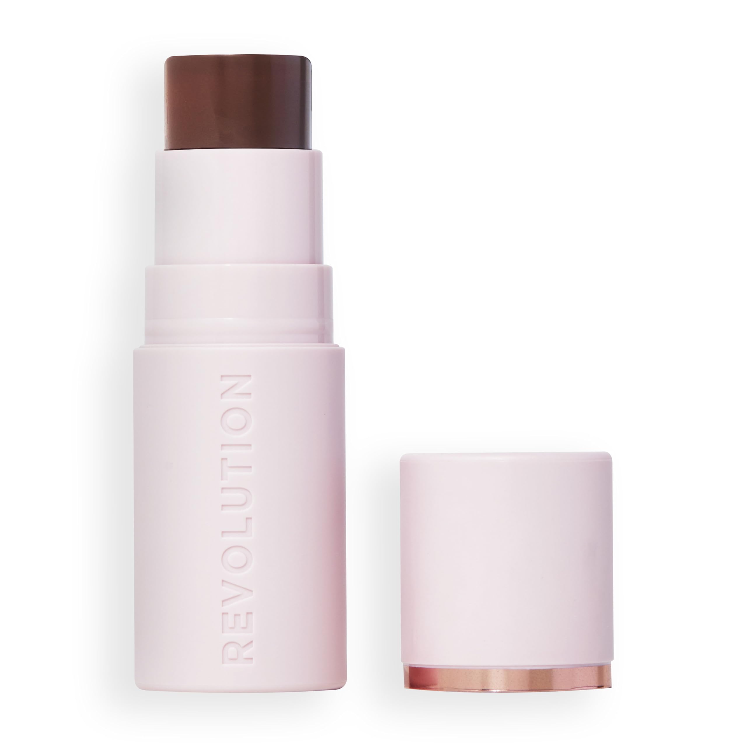 Revolution, Skin Silk Bronzer Stick, Buildable Sand Colour for Cheek, Eye, & Lip, Cream-to-Powder Formula, Vegan & Cruelty-Free, Fair Sand, 4.5g - Damaged Box