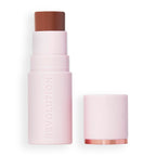 Revolution, Skin Silk Bronzer Stick, Buildable Sand Colour for Cheek, Eye, & Lip, Cream-to-Powder Formula, Vegan & Cruelty-Free, Fair Sand, 4.5g - Damaged Box