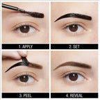 Maybelline New York Tattoo Brow Peel Off Eyebrow Gel Tint, Semi-Permanent Colour, Waterproof, Lasts up to 3 Days, Colour: Dark Brown - Damaged Box