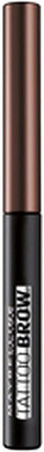 Maybelline New York Tattoo Brow Peel Off Eyebrow Gel Tint, Semi-Permanent Colour, Waterproof, Lasts up to 3 Days, Colour: Dark Brown - Damaged Box