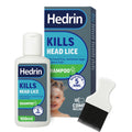 Hedrin Head Lice Shampoo and Comb Kit, Kills Head Lice and Eggs in 5 Minutes, 4 Treatments, Clinically Tested, Suitable for Adults and Children, 100ml, (Formerly All-in-One - Packaging May Vary) - Damaged Box - BBE 02/2028