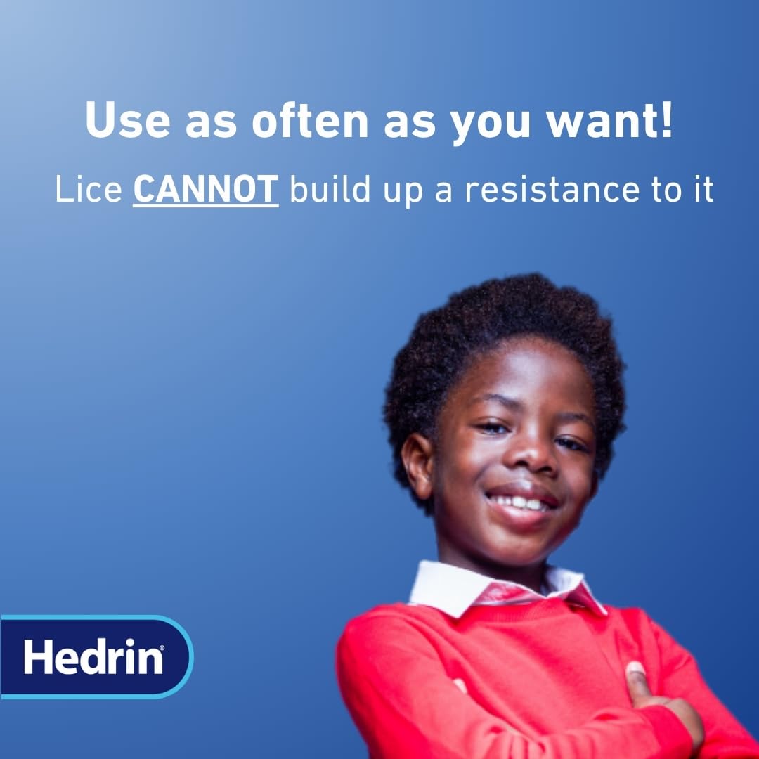Hedrin Head Lice Shampoo and Comb Kit, Kills Head Lice and Eggs in 5 Minutes, 4 Treatments, Clinically Tested, Suitable for Adults and Children, 100ml, (Formerly All-in-One - Packaging May Vary) - Damaged Box - BBE 02/2028