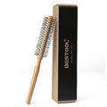 BESTOOL Small Round Brush for Short Hair, Round Hair Brushes for Blow Drying, Men Beard Brush, Professional Styling Brush for Smoothing, Curls, Bangs (Natural) - Damaged Box
