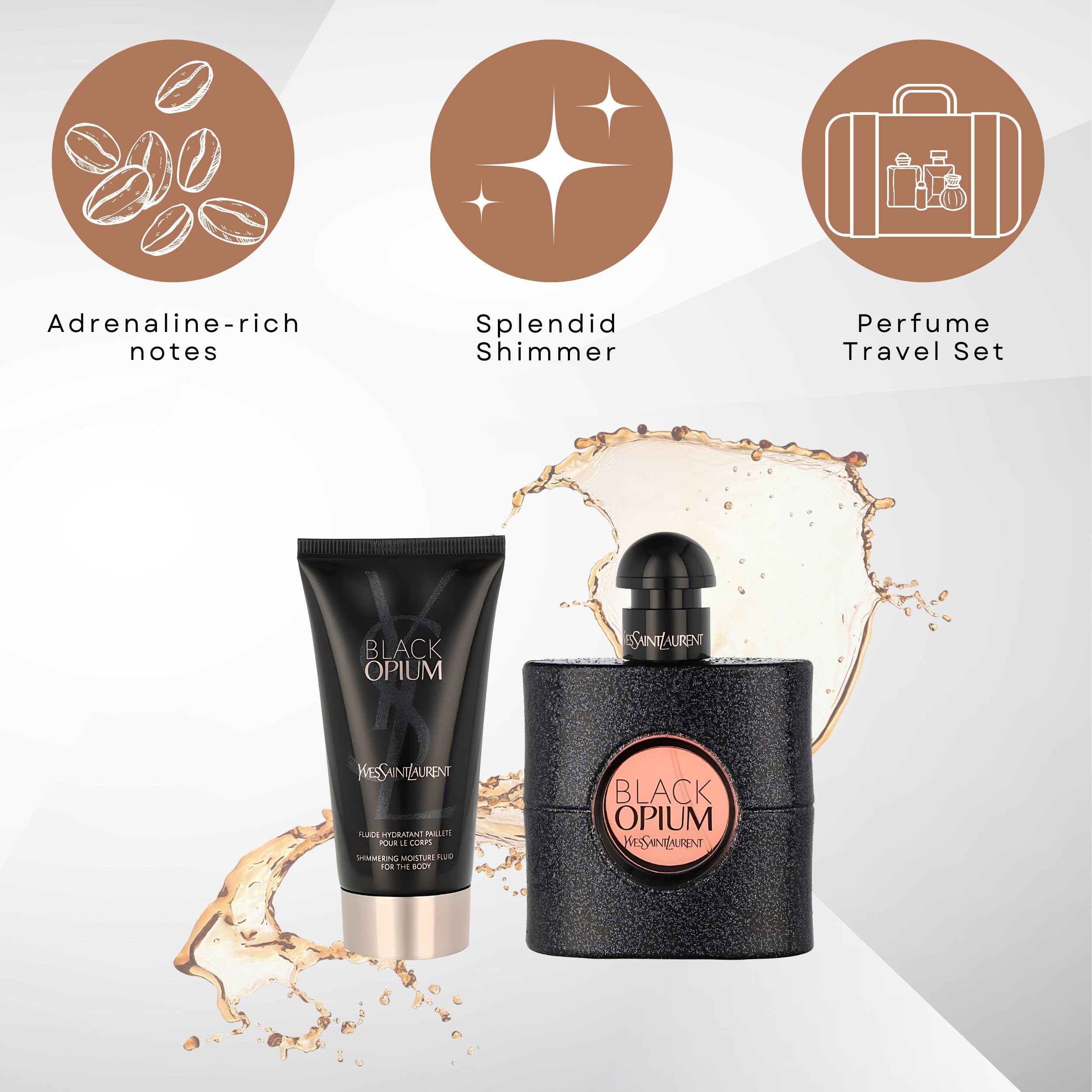 Yves Saint Laurent Black Opium EDP 50ml & Shimmering Moisturising Fluid 50ml Gift Set for Women