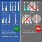 5Pcs Children's Replacement Toothbrush Heads Compatible with SEAGO SG-513/SG-977/SG-2139/SG-EK6, Teeteck Kids Electric Toothbrushes(3 Years+)