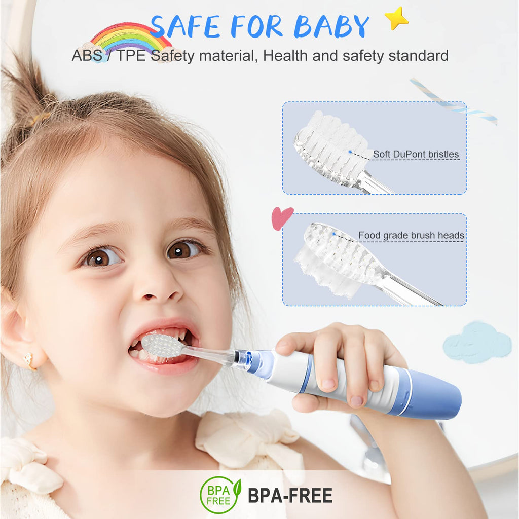 5Pcs Children's Replacement Toothbrush Heads Compatible with SEAGO SG-513/SG-977/SG-2139/SG-EK6, Teeteck Kids Electric Toothbrushes(3 Years+)