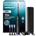 Philips Sonicare 7100 Electric Toothbrush, Sonic Toothbrush with App, 4 Brushing Modes and 3 Intensity Levels, Pressure Alert, EasyStart, SmarTimer, Navy Blue, Model HX7421/08 [No Box] - Damaged Box