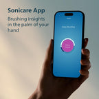 Philips Sonicare 7100 Electric Toothbrush, Sonic Toothbrush with App, 4 Brushing Modes and 3 Intensity Levels, Pressure Alert, EasyStart, SmarTimer, Navy Blue, Model HX7421/08 [No Box] - Damaged Box
