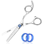 OCBA Professional Hairdressing Scissor Sharp Hair Cutting Scissors for Barbers Hairdressers & Stylists Beard & Haircut Scissors for Men & Women (Classic Black Set) - Damaged Box