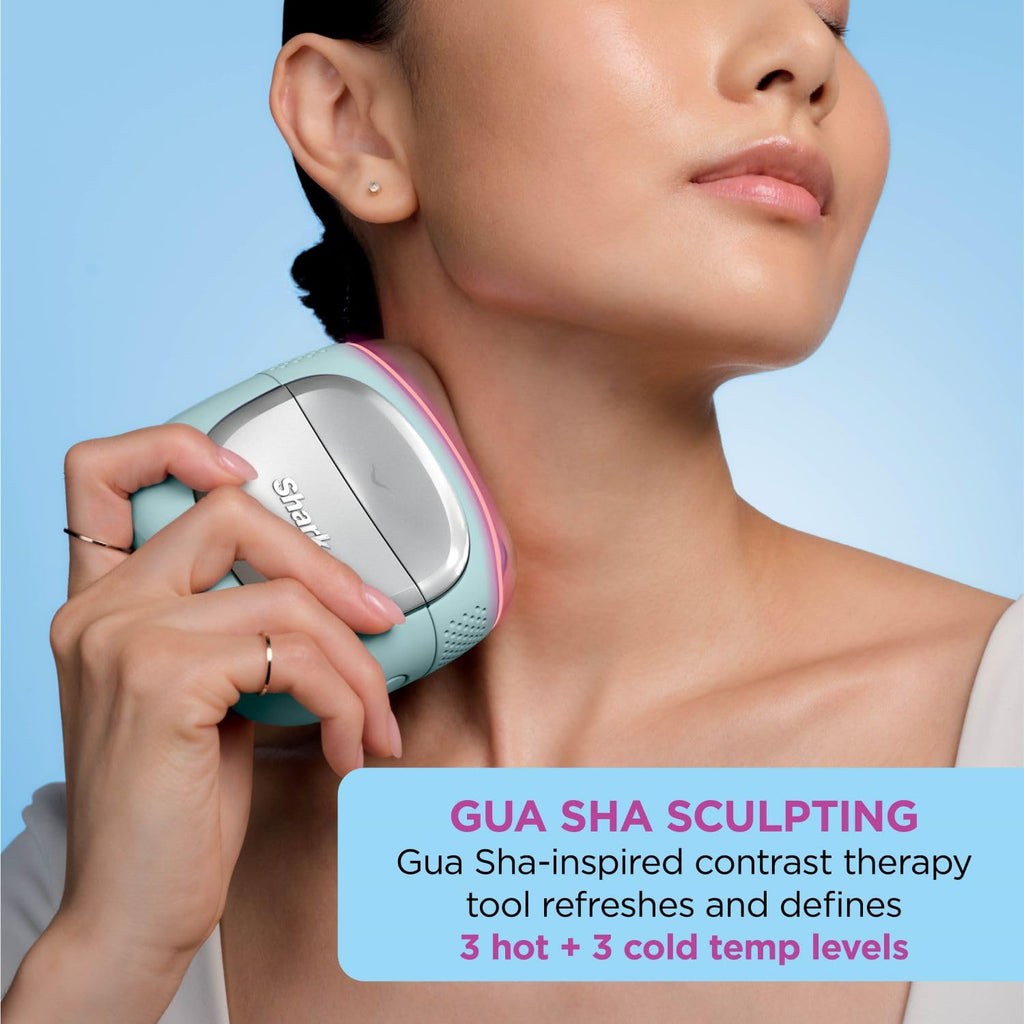 Shark DePuffi FH220UKTL Hot + Cold Contrast Therapy Tool - 6 Temp Levels, Teal - Face Depuff & Soothe - Like New