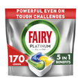 Fairy Platinum Dishwasher Tablets Lemon 170 Capsules - Powerful Cleaning, Shiny Dishes & Machine, Greasy Filter Clean - Like New
