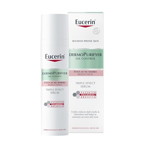 Eucerin DermoPurifyer Triple Effect Serum 40ml, Post Acne Treatment for Blemish-Prone Skincare, Reduces Hyperpigmentation Spots, Controls Shine and Prevents New Blemishes, with Salicylic Acid - Damaged Box