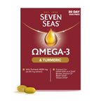 Seven Seas Omega-3 Fish Oil and Turmeric, Omega-3 Plus Vitamin D for Whole Body Healthplus, Duo Pack: 30 Capsules Plus 30 Tablets, 1 Month Supply - BBE 06/2026