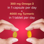 Seven Seas Omega-3 Fish Oil and Turmeric, Omega-3 Plus Vitamin D for Whole Body Healthplus, Duo Pack: 30 Capsules Plus 30 Tablets, 1 Month Supply - BBE 06/2026