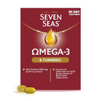 Seven Seas Omega-3 Fish Oil and Turmeric, Omega-3 Plus Vitamin D for Whole Body Healthplus, Duo Pack: 30 Capsules Plus 30 Tablets, 1 Month Supply - BBE 06/2026
