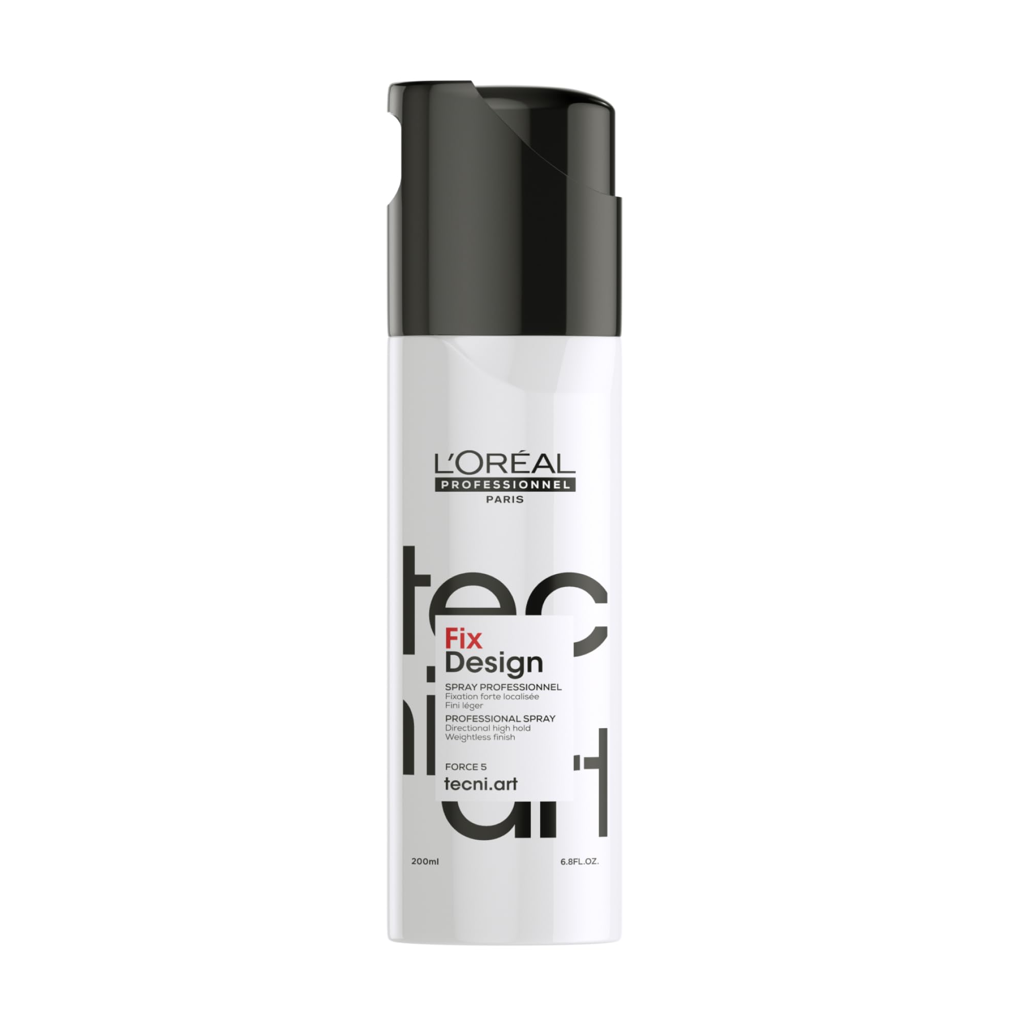 L'Or'eal Professionnel Tecni.ART Fix Design Strong Hold Hair Spray, Natural Looking Shiny Finish, No Residue, 200ml