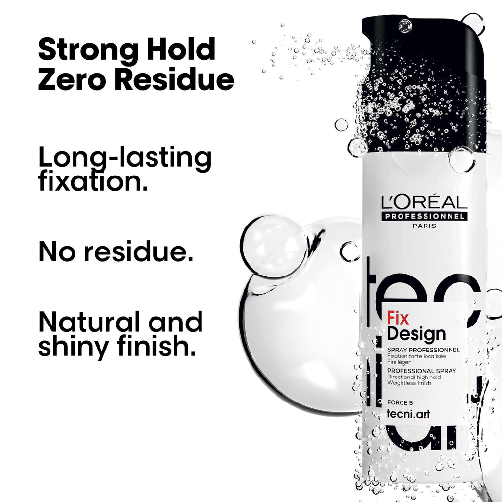 L'Or'eal Professionnel Tecni.ART Fix Design Strong Hold Hair Spray, Natural Looking Shiny Finish, No Residue, 200ml