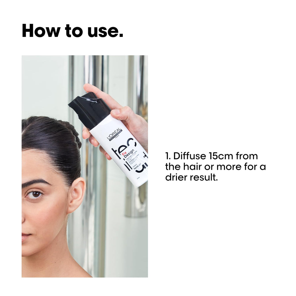 L'Or'eal Professionnel Tecni.ART Fix Design Strong Hold Hair Spray, Natural Looking Shiny Finish, No Residue, 200ml