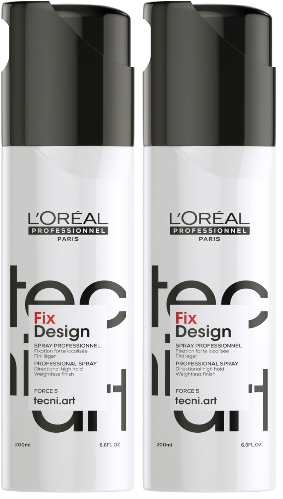 L'Or'eal Professionnel Tecni.ART Fix Design Strong Hold Hair Spray, Natural Looking Shiny Finish, No Residue, 200ml