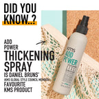 KMS AddPower Thickening Spray for Fine Hair - Instant Thickness & Lift, Heat Protection, Vegan, 200ml - Damaged Box
