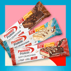 Premier Protein - Soft Crunch Bar 40 percent - Strawberry Yoghurt - 12x40g - Low Sugar - Low Carb - High Protein Bar - Palm Oil Free - Damaged Box - BBE 05/2026