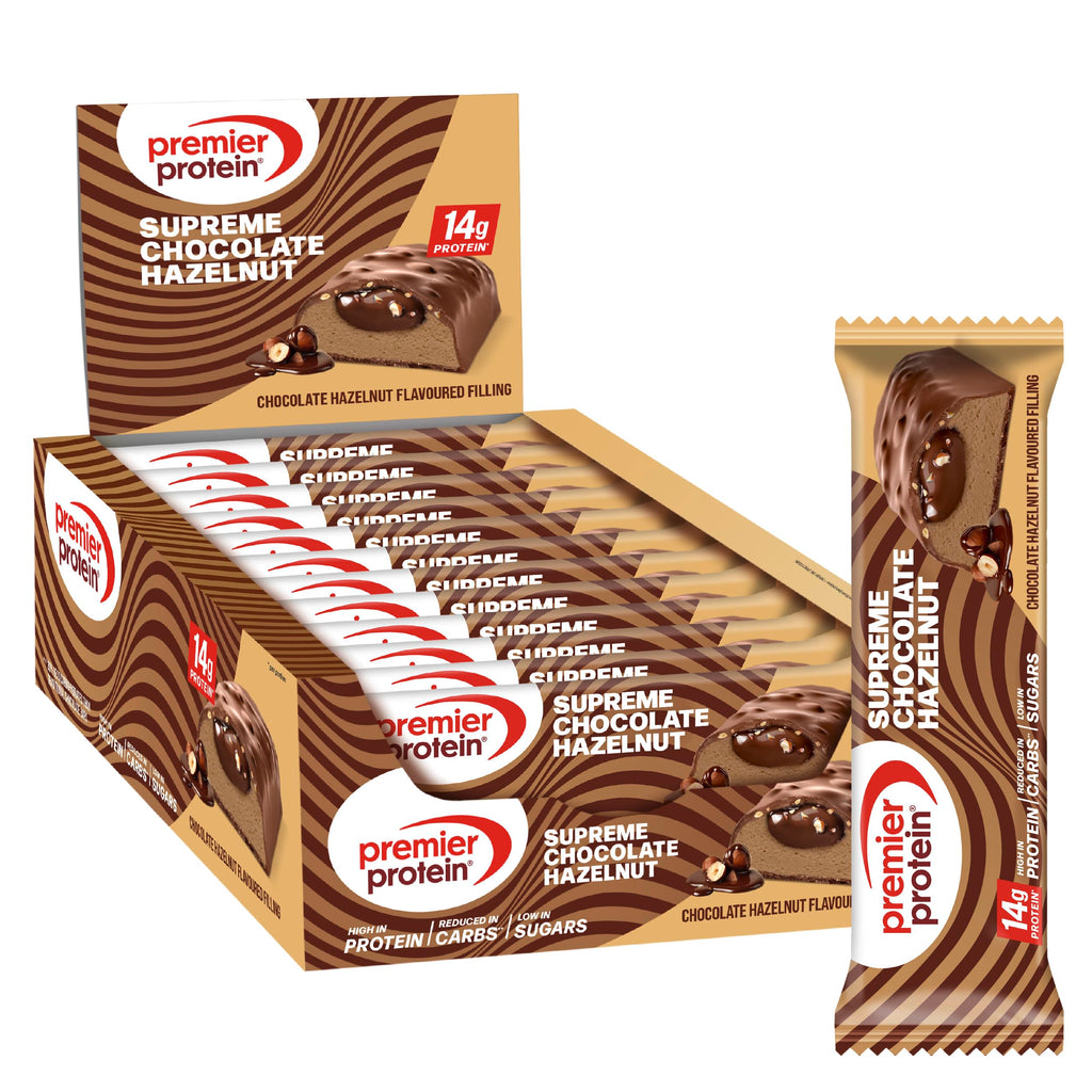 Premier Protein - Soft Crunch Bar 40 percent - Strawberry Yoghurt - 12x40g - Low Sugar - Low Carb - High Protein Bar - Palm Oil Free - Damaged Box - BBE 05/2026
