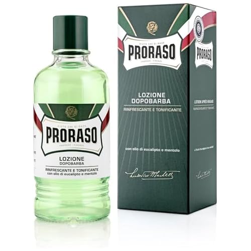 Proraso Professional Aftershave Lotion Refreshing, 400ml, Men's Aftershave with Eucalyptus Oil & Menthol, Helps Restore Skin Comfort, Made in Italy - Damaged Box