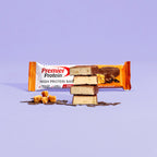 Premier Protein - High Protein Bar 50 percent - Chocolate Caramel - 16x40g - Low Sugar - Low Carb - Palm Oil Free - Damaged Box - BBE 05/2026