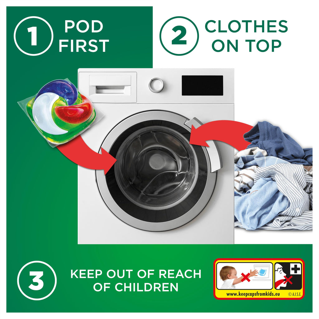 Ariel The Big One PODS Laundry Capsules 69 Washes - Original Scent, 2X Stain & Odour Removal, Cold Wash - Damaged Box