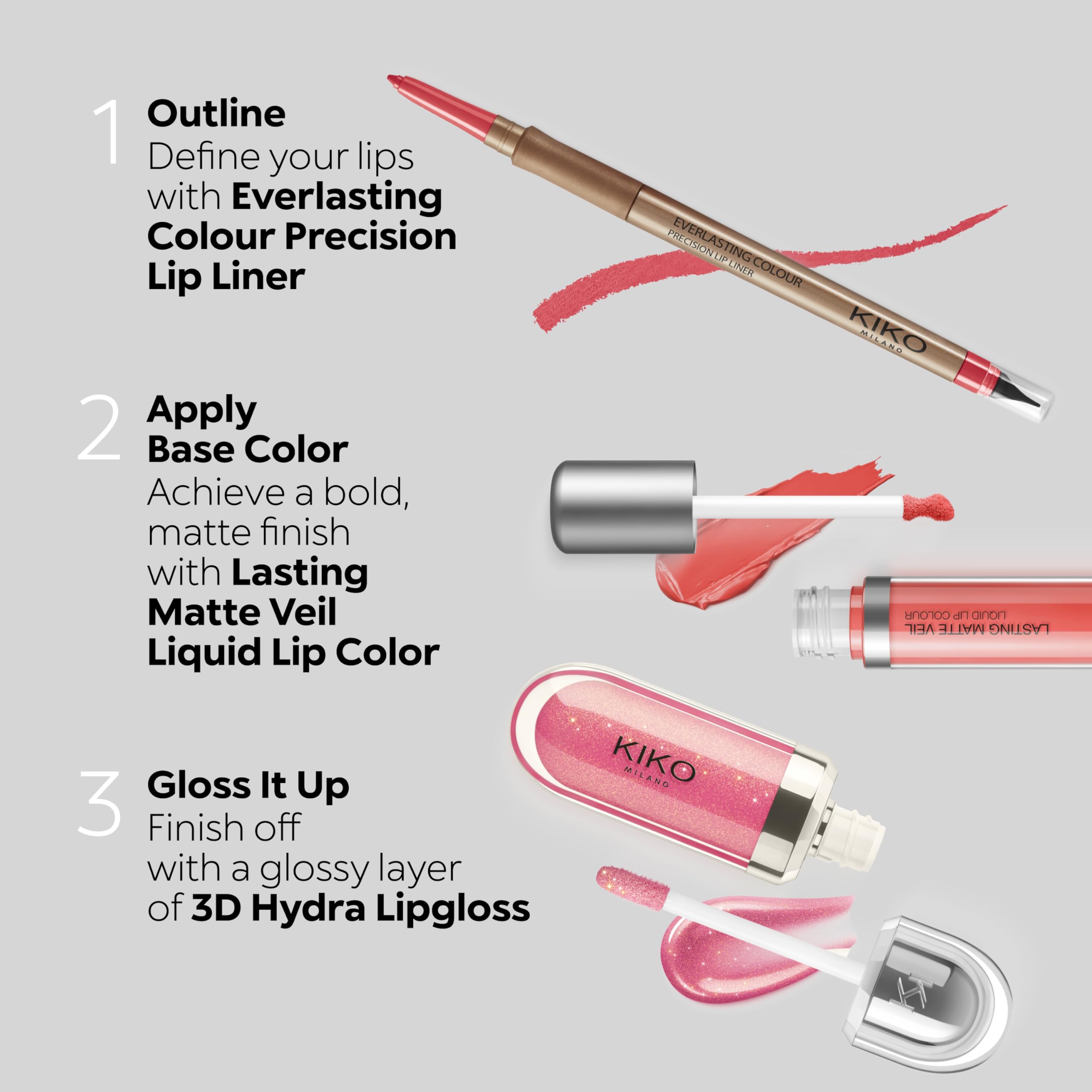 KIKO Milano 3D Hydra Lipgloss 32 I Hydrating Lip Gloss for Plumped 3D Shine, Non-Sticky Lipstick Gloss with Wand Applicator, Long Lasting Comfort, Professional Lip Products by KIKO Milano - Damaged Box