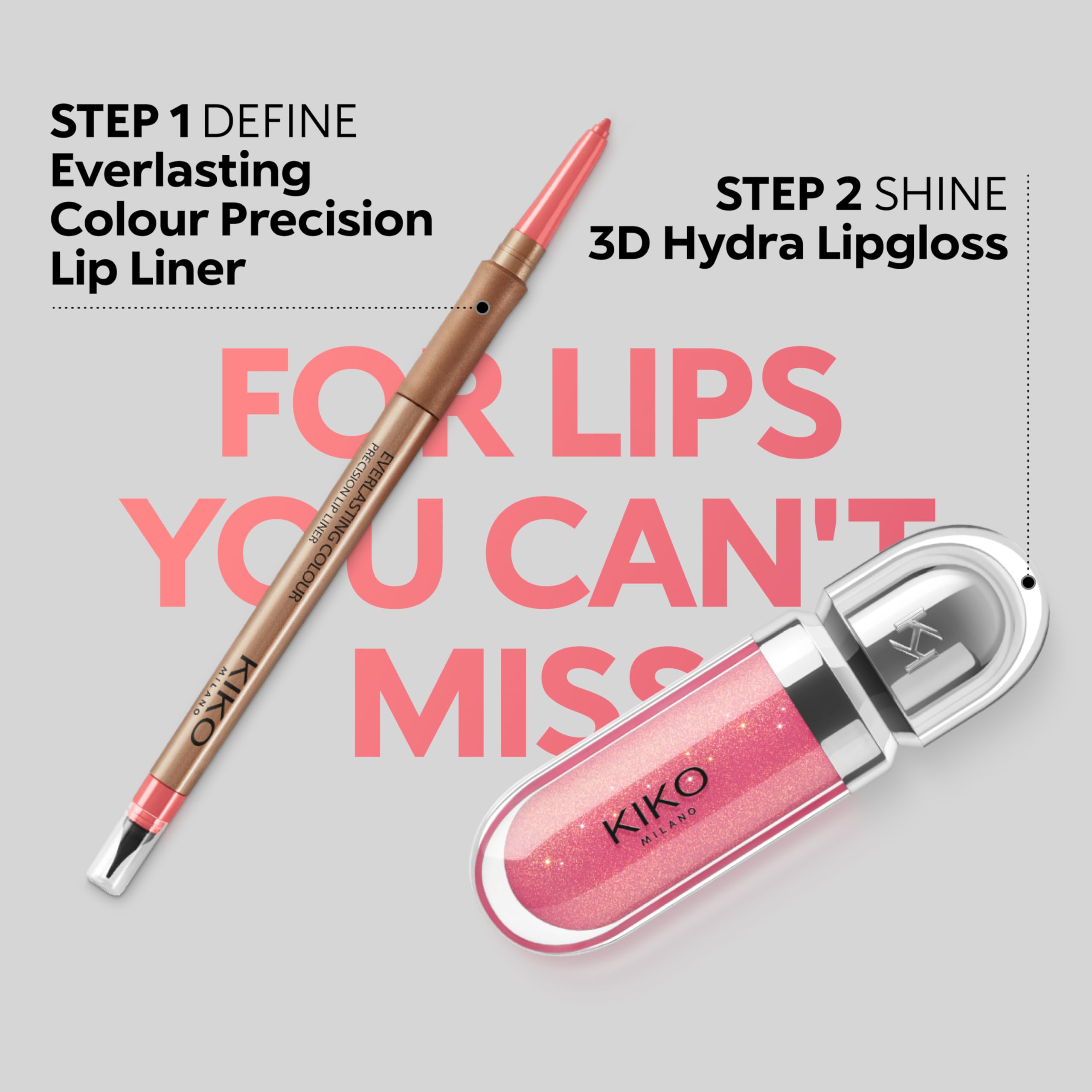 KIKO Milano 3D Hydra Lipgloss 32 I Hydrating Lip Gloss for Plumped 3D Shine, Non-Sticky Lipstick Gloss with Wand Applicator, Long Lasting Comfort, Professional Lip Products by KIKO Milano - Damaged Box