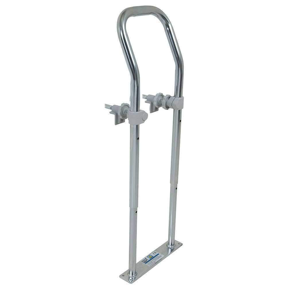 NRS Healthcare Height Adjustable Swedish Bath Rail - Chrome Plated Steel Grab Bar for Bathtub Safety & Support - Damaged Box