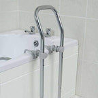 NRS Healthcare Height Adjustable Swedish Bath Rail - Chrome Plated Steel Grab Bar for Bathtub Safety & Support - Damaged Box