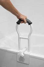 NRS Healthcare Height Adjustable Swedish Bath Rail - Chrome Plated Steel Grab Bar for Bathtub Safety & Support - Damaged Box