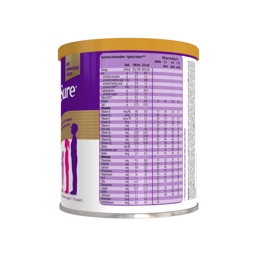 PaediaSure Shake - Vanilla Flavour - 400g - Balanced Nutritional Supplement Drink - Multivitamin for Kids - With Protein, Carbohydrates & Minerals - Supports Growth & Development - Vegetarian - BBE 08/2026