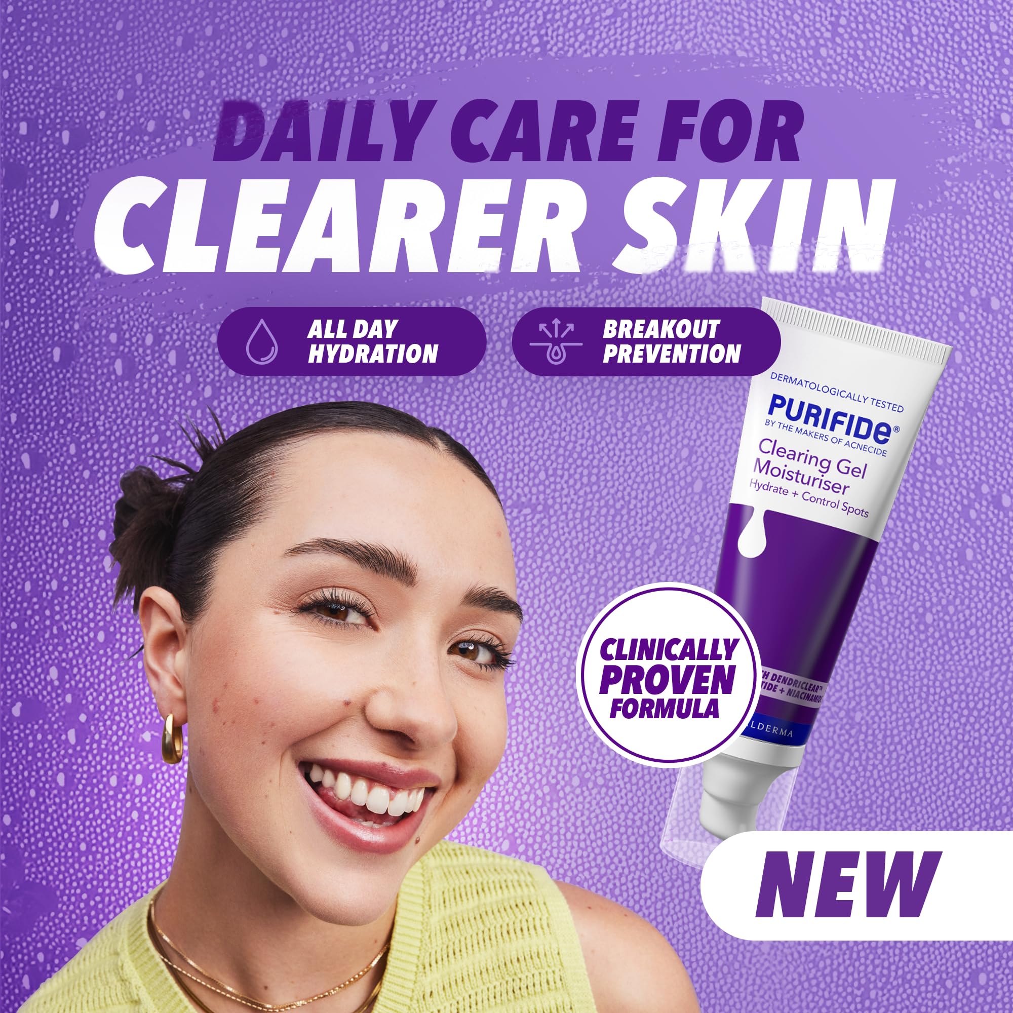 Purifide by Acnecide Spot Clearing Gel Face Moisturiser with Peptides & Niacinamide, 50ml Acne Treatment - Damaged Box