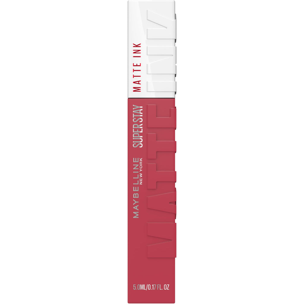 Maybelline Lipstick, Superstay Velvety Matte Ink Liquid Lipstick, Up to 16H Non Transferable, Vibrant Longlasting Finish, Non Drying, Shade: Globetrotter, 5ml - Damaged Box