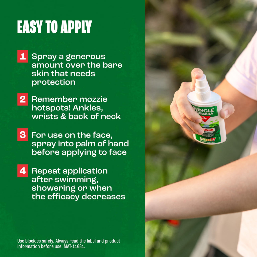Jungle Formula Maximum Strength Insect Repellent Aerosol Spray (125ml - 50% DEET) - Up to 9 Hour Protection Against Mosquitoes, Ticks & Biting Insects - Mosquito Repellent for Travel & Domestic Use - Damaged Box - BBE 02/2029
